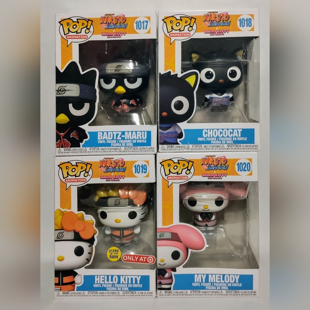 Funko Pop Naruto Shippuden Hello Kitty GITD, Chococat, Badtz-Maru, My Melody...